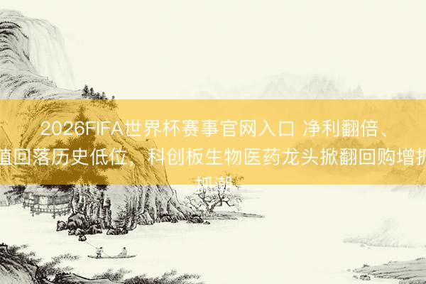 2026FIFA世界杯赛事官网入口 净利翻倍、估值回落历史低位，科创板生物医药龙头掀翻回购增抓潮