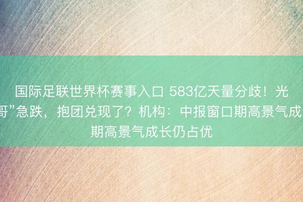 国际足联世界杯赛事入口 583亿天量分歧！光模块“一哥”急跌，抱团兑现了？机构：中报窗口期高景气成长仍占优
